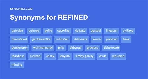 refined syn|opposite of refined.